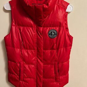 Abercrombie & Fitch  puffer vest jacket, womens, small, red